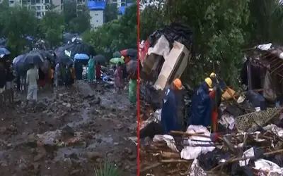 बारिश से मुंबई में दीवार गिरी, 12 की मौत, लोकल पर असर