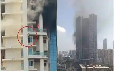 मुंबई की बहुमंज़िली इमारत में लगी आग, एक युवक की मौत