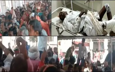 मंदिर में भगदड़ मचने से एक महिला की कुचल कर मौत, कई घायल