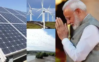 कच्छ से पीएम मोदी ने सोलर पार्क का किया शिलान्यास, किसानों से की मुलाक़ात