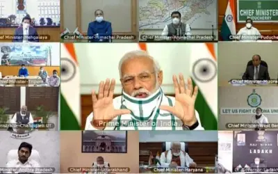 लॉकडाउन के मुद्दे पर पीएम मोदी ने मुख्यमंत्रियों से चुनौतियों पर बातचीत की