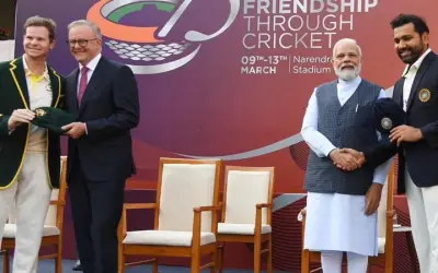 पीएम मोदी और ऑस्ट्रेलिया के पीएमएंथनी अल्‍बनीज पहुंचे टेस्ट मैच देखने
