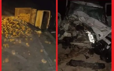 कार और ट्रक में जबरदस्त भिड़ंत से पांच युवकों की मौत