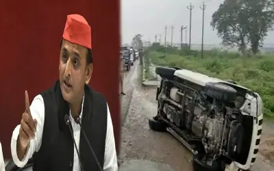 कार नहीं पलटी, सरकार पलटने से बचाई गई : अखिलेश
