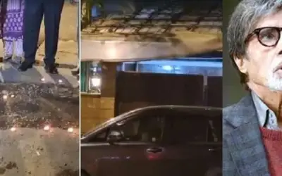 सदी के महानायक अमिताभ बच्चन के घर के बाहर किसने की नारेबाजी ?