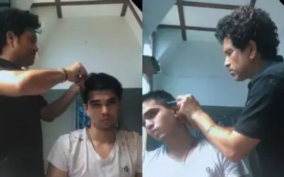सचिन ने लॉकडाउन में काटे बेटे अर्जुन के बाल