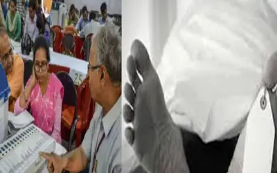 दिल्ली चुनाव में पोलिंग बूथ पर चुनाव अधिकारी की मौत