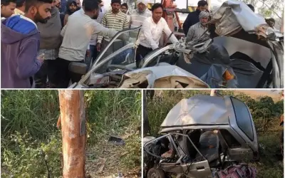 भीषण सड़क हादसे में कुरुक्षेत्र में 5 की मौत, गुना में बस में लगी आग से 3 लोग जिंदा जले