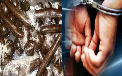 महिला से ढाई किलो चरस बरामद