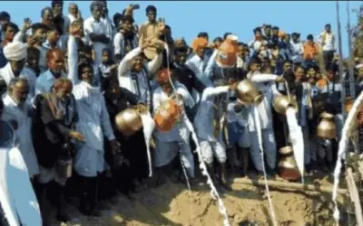 मंदिर निर्माण के लिए 11 हज़ार लीटर दूध का अर्पण