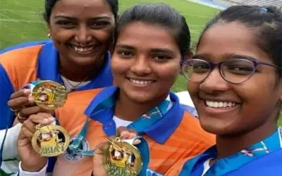 भारतीय महिला रिकर्व टीम ने गोल्ड मेडल किया अपने नाम