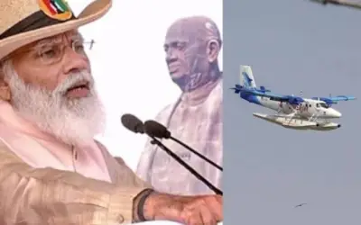 पटेल जयंती पर पीएम मोदी ने किया सी प्लेन का उदघाटन