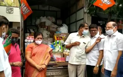 भारतीय जनता युवा मोर्चा ने बाढ़ प्रभावित जिलों में भेजी मदद