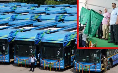 दिल्ली को केजरीवाल की बड़ी सौगात, 97 इलेक्ट्रिक बसों को दिखाई हरी झंडी