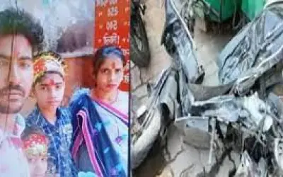स्कूटी से जा रहा परिवार स्कार्पियो में फंसा, चार की मौत