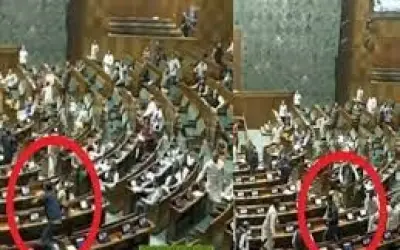 लोकसभा में दर्शक दीर्घा से दो लोगों ने कूदकर गैस छोड़ी