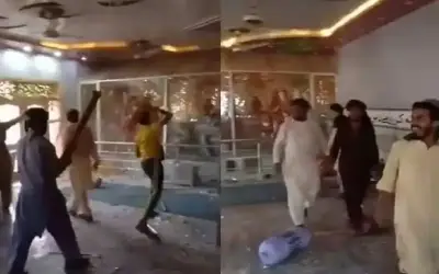 मंदिर को पाकिस्तान में किया गया अपवित्र