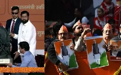 मुंबई के बीकेसी में मोदी-मोदी की गूंज