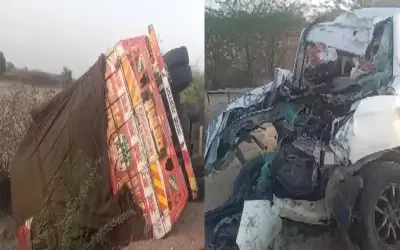 भीषण सड़क दुर्घटना में एक ही परिवार के आठ लोगों की मौत