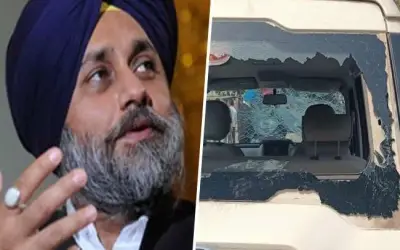 सुखबीर सिंह बादल की गाड़ी पर हमला