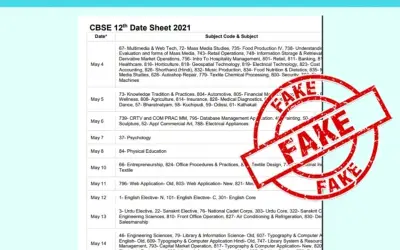 सीबीएसई परीक्षा के फेक डेटशीट से सावधान !