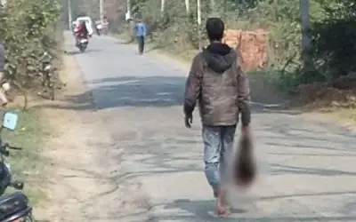 कटा सिर लेकर ठाणे पहुंचा बुजुर्ग