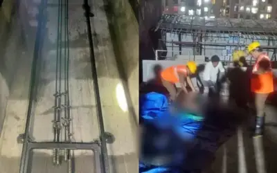ठाणे में 40 मंजिला इमारत से गिरी लिफ्ट, सात मजदूरों की मौत
