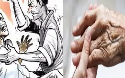 बेटे ने की बीमार पिता की पिटाई