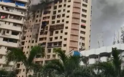 Massive Fire in 20 storey Kamala building in Mumbai-in24news