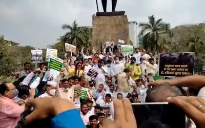 PM नरेंद्र मोदी के बयान से नाराज कांग्रेस ने किया राज्यभर में विरोध प्रदर्शन