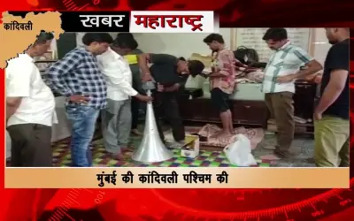 Hanuman Chalisa was played by a ManSainik with a loudspeaker at the temple in Kandivali