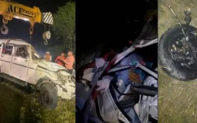 यमुना एक्सप्रेस वे पर भीषण सड़क हादसे में चार लोगों की मौत